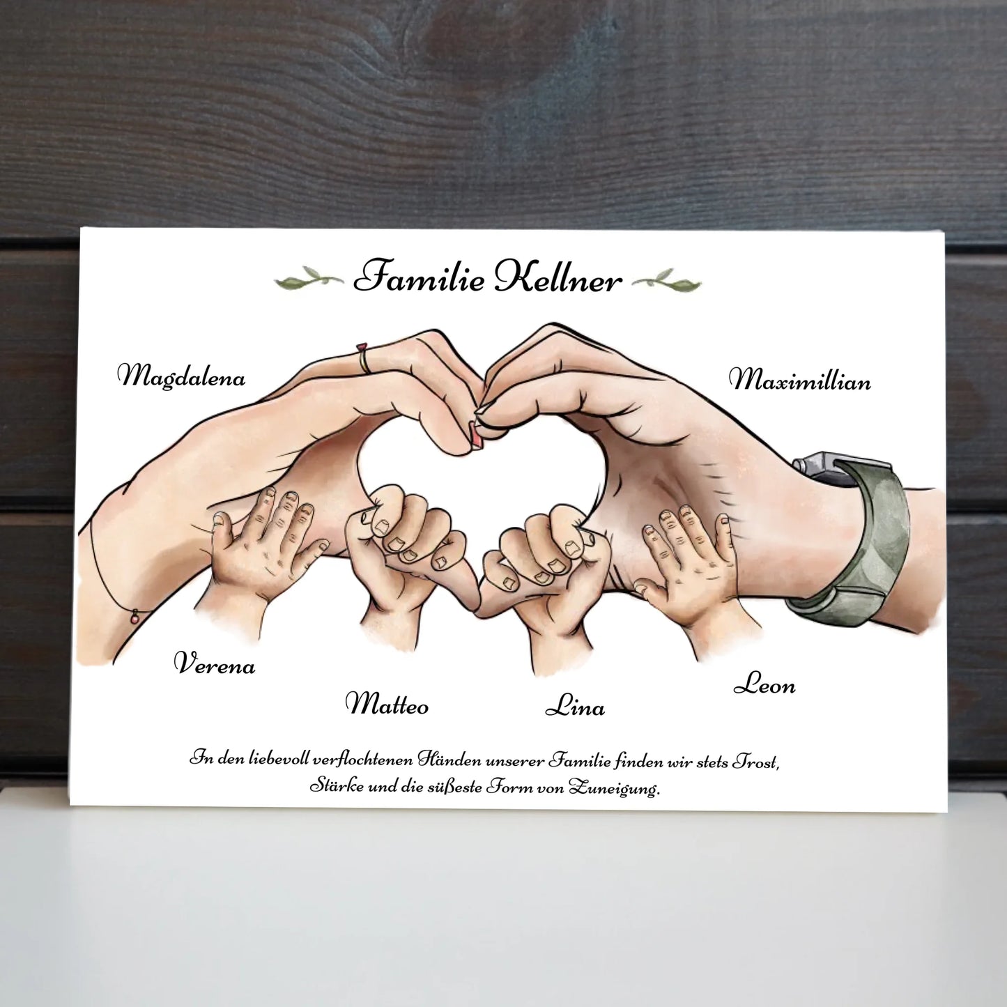 Leinwand - Familienhände Vol. 1 - personalisierbar