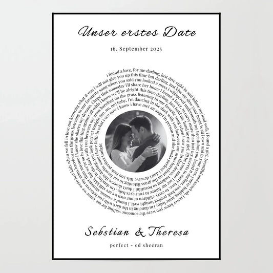 Poster - Unser Song mit Foto-Upload - personalisierbar