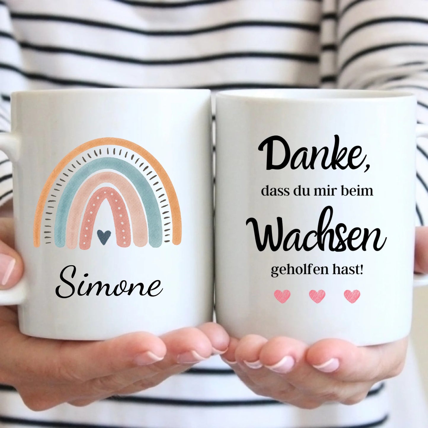 Tasse - Geschenk Erzieherin - Wachsen geholfen - personalisierbar