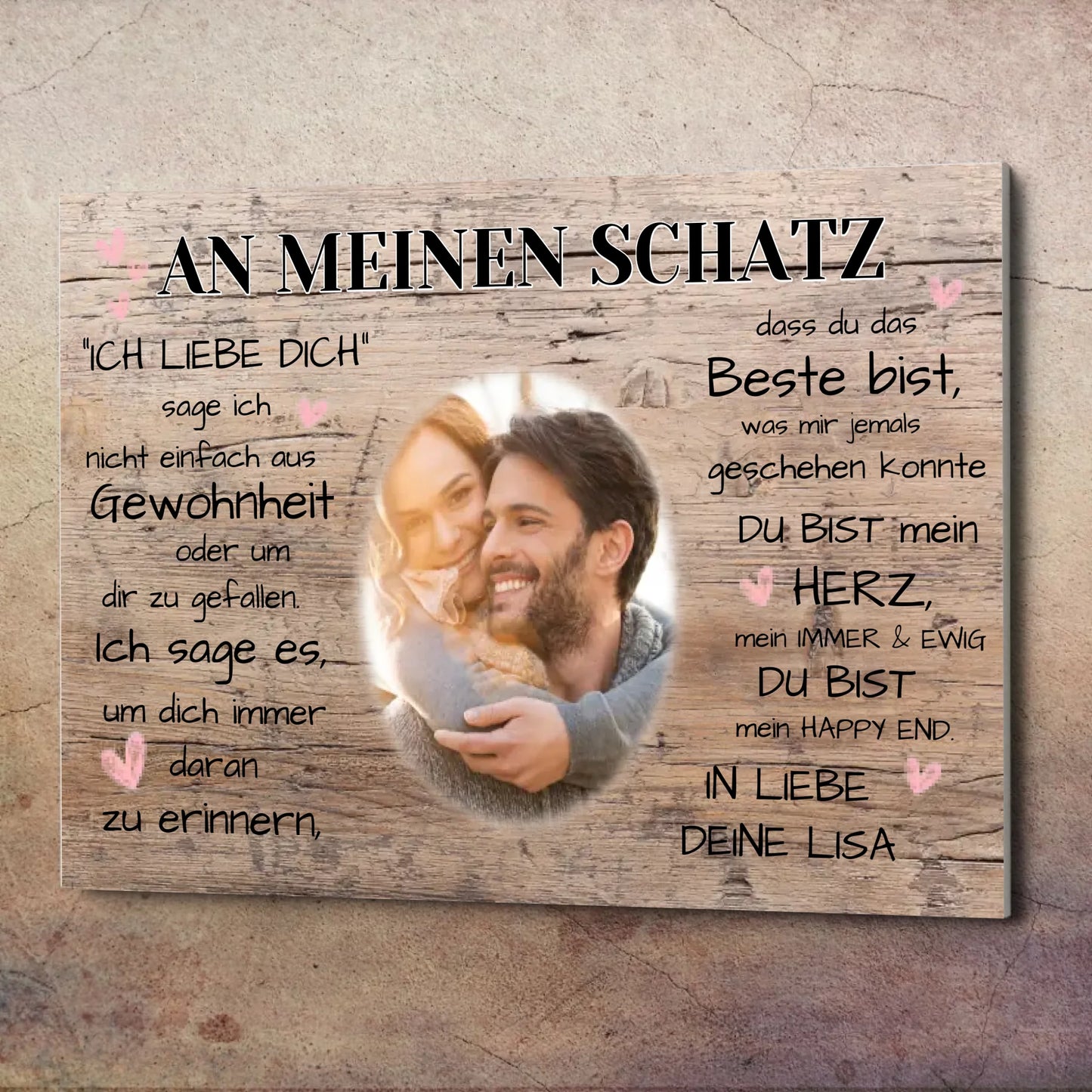 Kunstdruck - an meinen Mann - personalisierbar