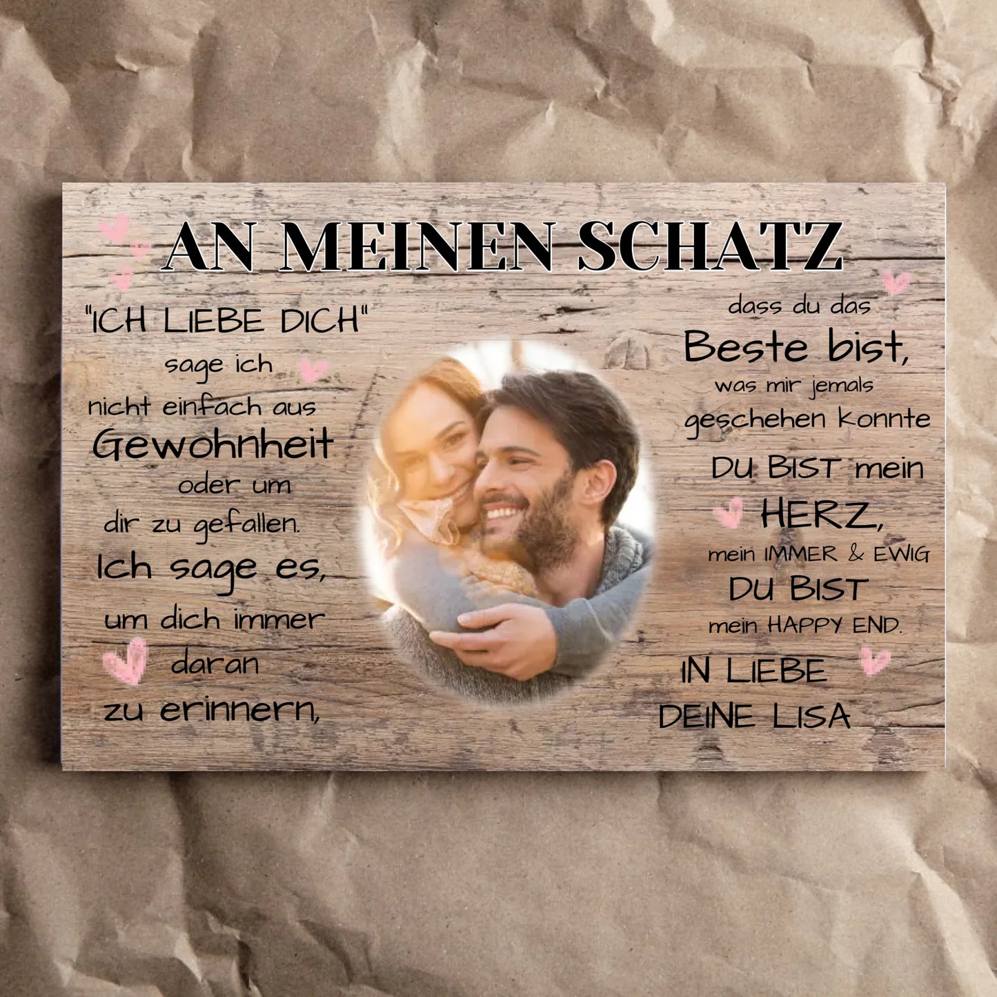Kunstdruck - an meinen Mann - personalisierbar