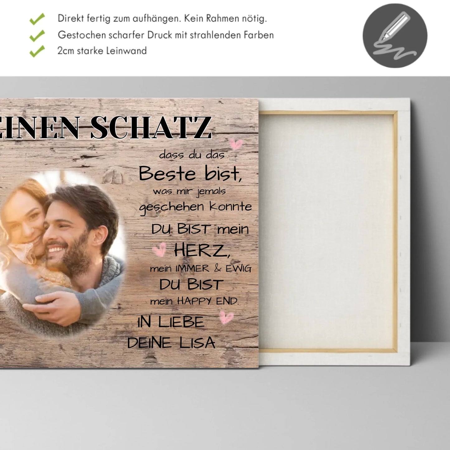 Kunstdruck - an meinen Mann - personalisierbar