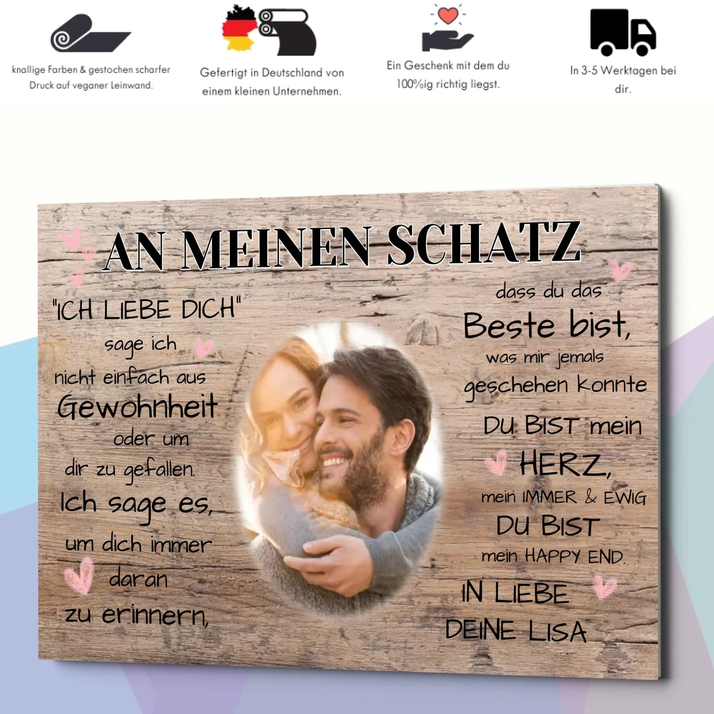 Kunstdruck - an meinen Mann - personalisierbar