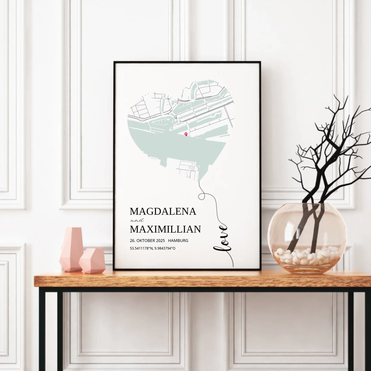 Poster - Wo alles begann - Luftballon - personalisierbar