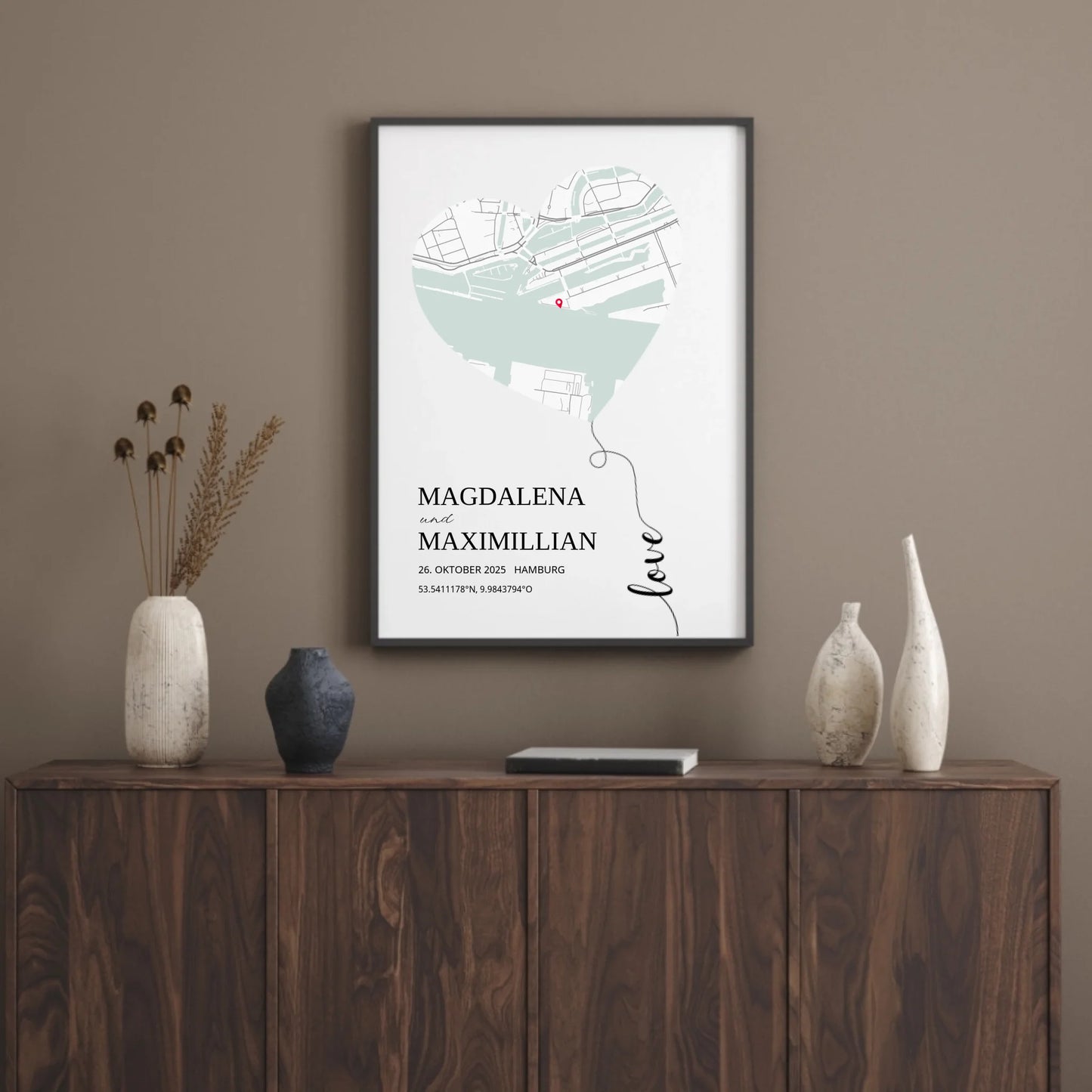 Poster - Wo alles begann - Luftballon - personalisierbar