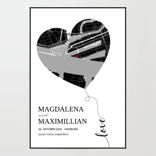 Poster - Wo alles begann - Luftballon Vol. 2 - personalisierbar