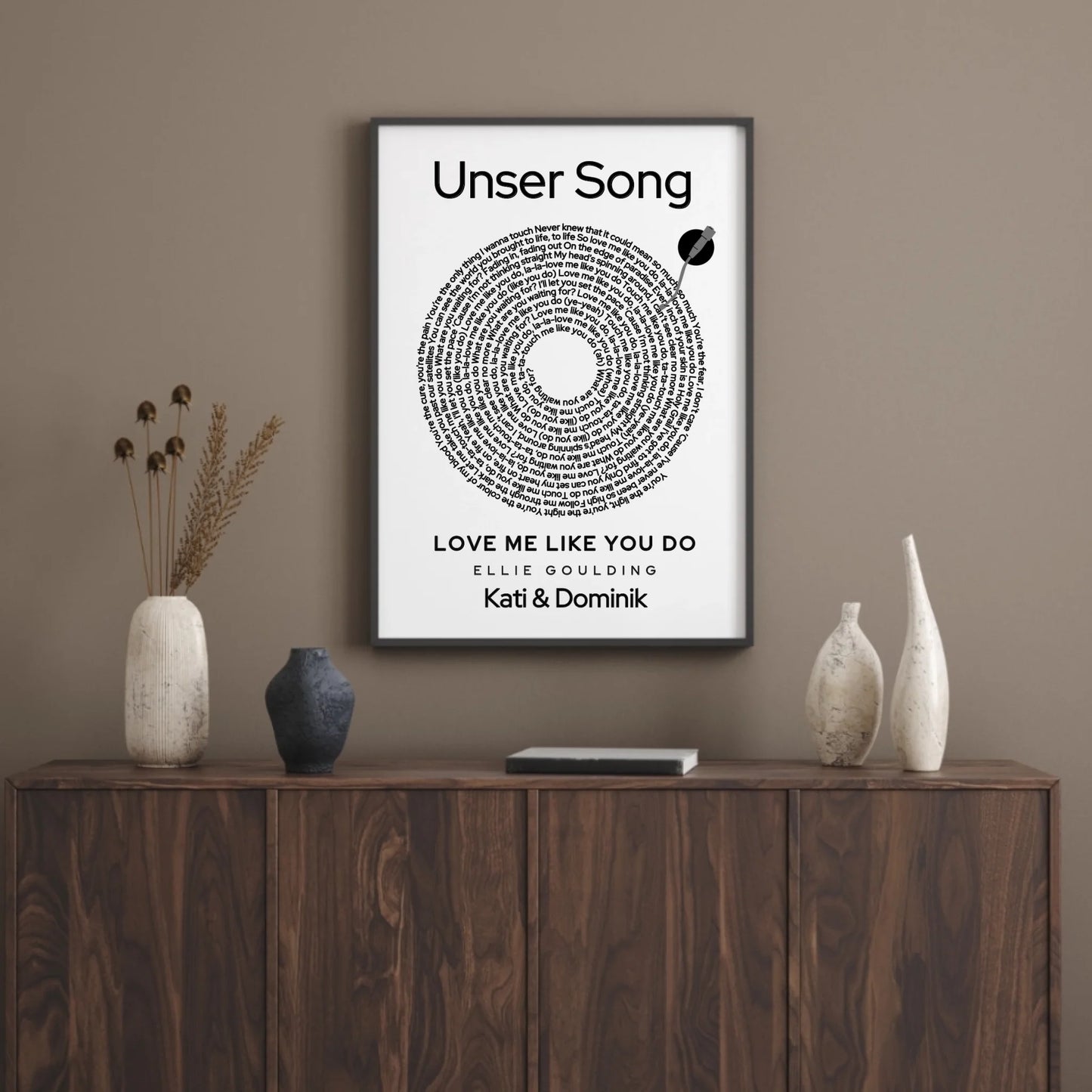 Poster - Unser Song in Schallplatten-Optik -  personalisierbar
