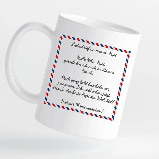Tasse - Liebesbrief für Papa mit Ultraschallbild - personalisierbar