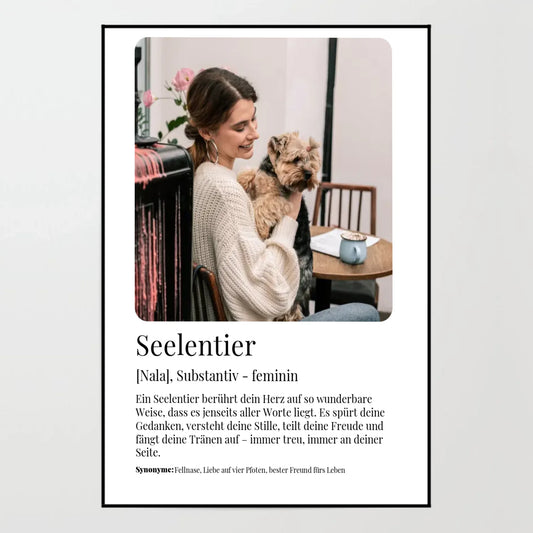 Poster -  Seelentier Definition - personalisierbar