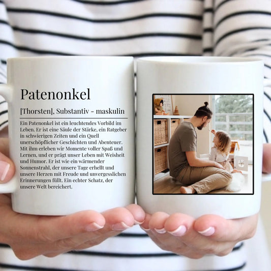 Tasse - Patenonkel Definition mit Bild und Wunschtext - personalisierbar