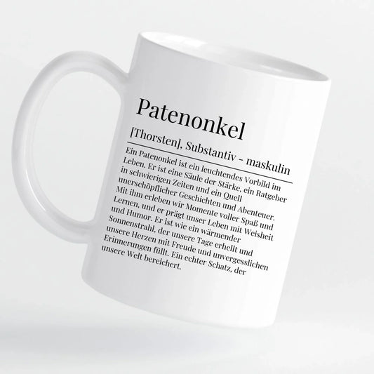 Tasse - Patenonkel Definition mit Bild und Wunschtext - personalisierbar