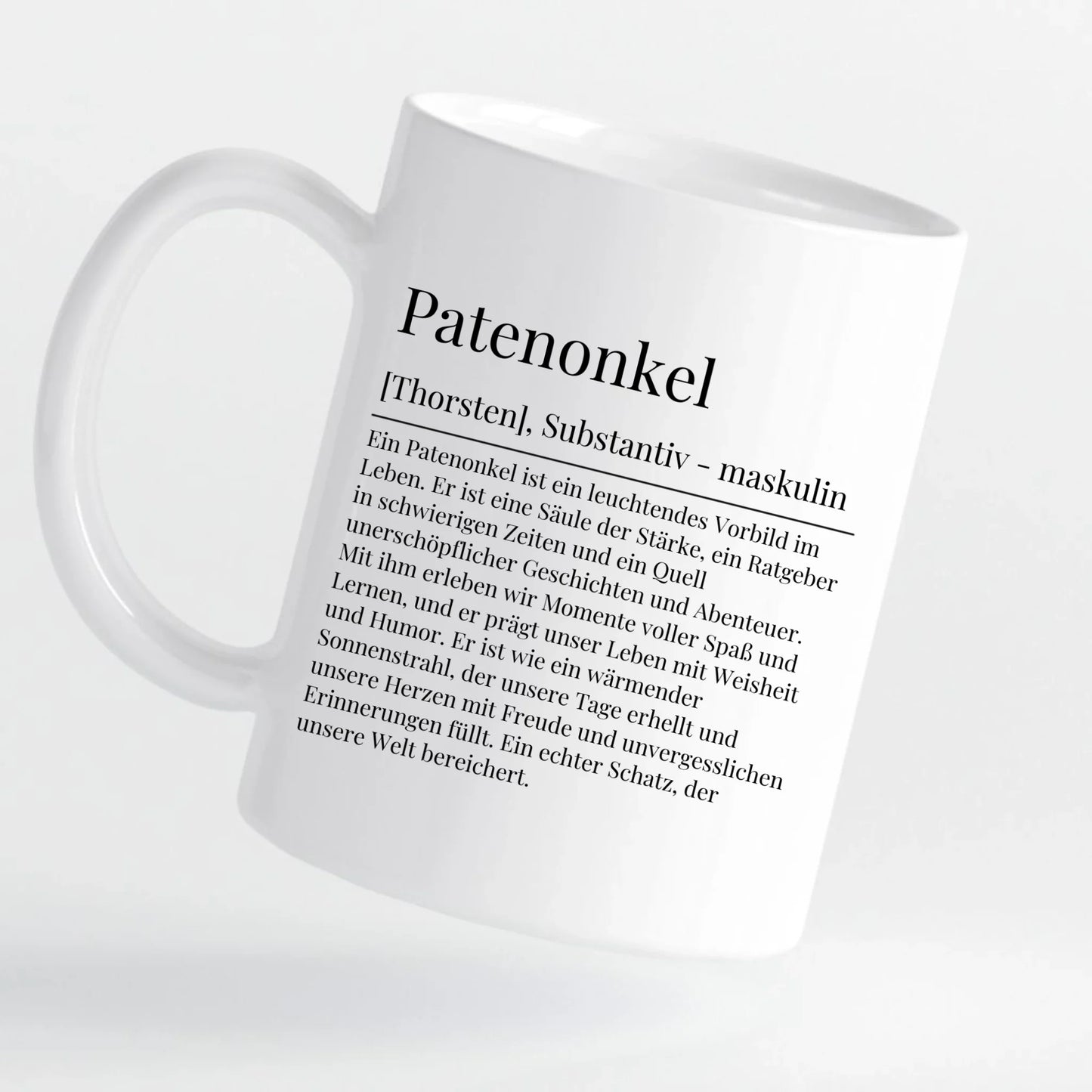 Tasse - Patenonkel Definition mit Bild und Wunschtext - personalisierbar