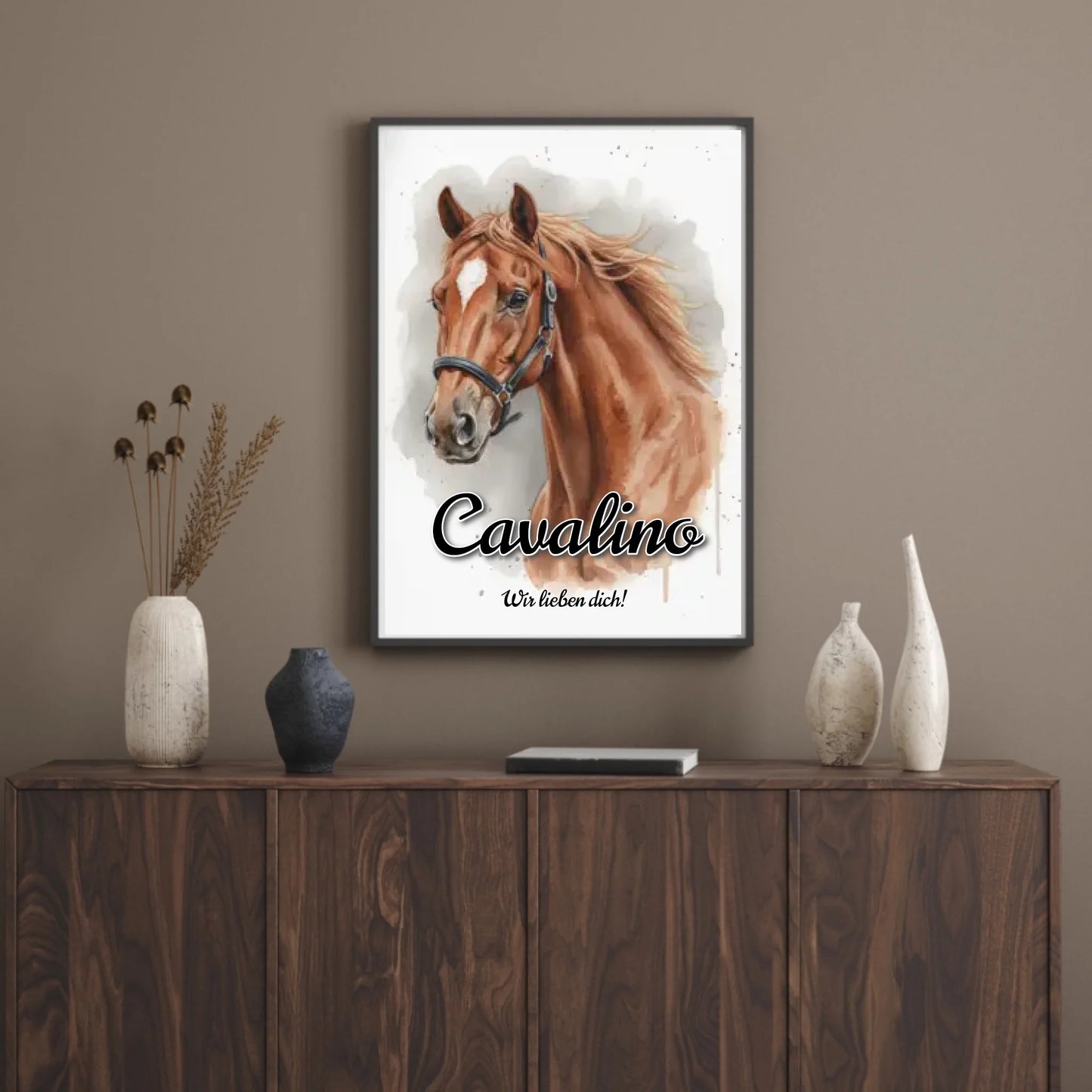 Wandbild - Dein Pferd als Aquarell - personalisierbar