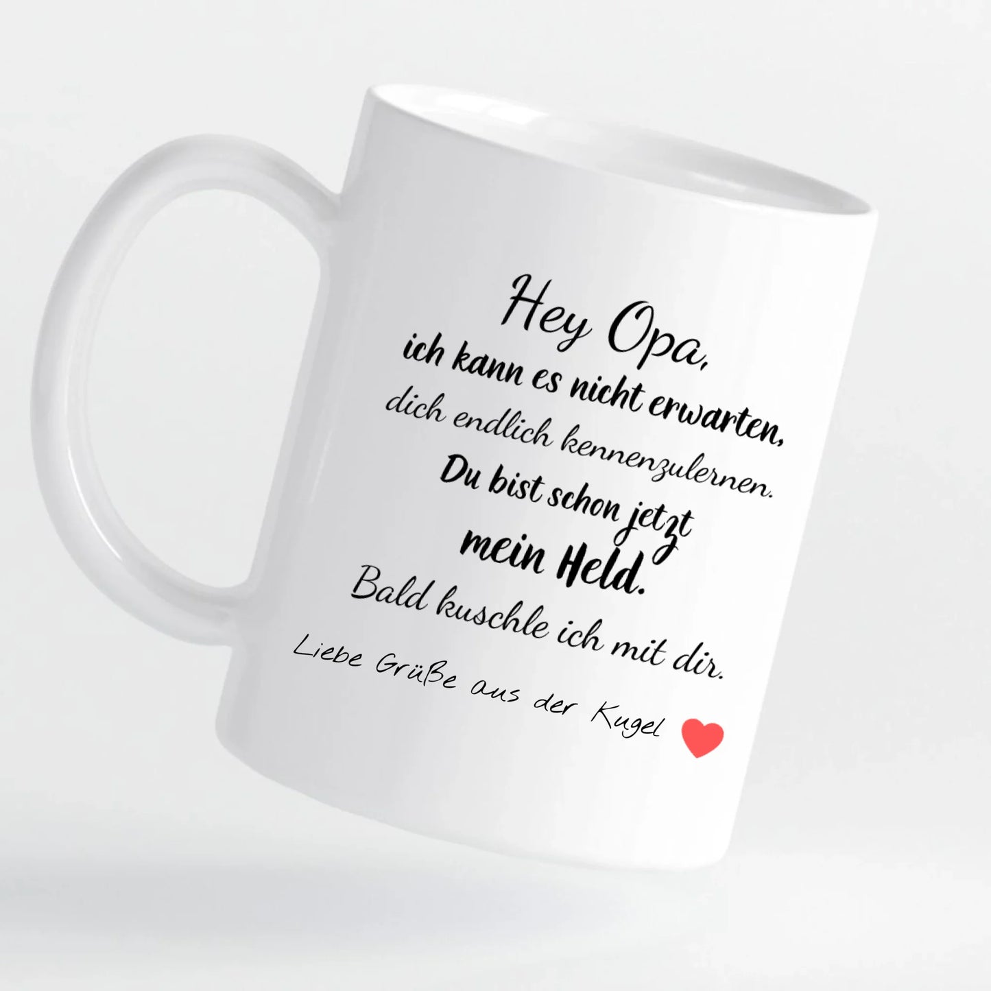 Tasse - Hey Opa, Grüße aus der Kugel – personalisierbar