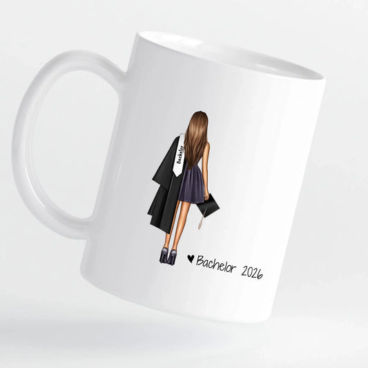 Tasse zum Abschluss Abitur, Bachelor, Master - personalisierbar