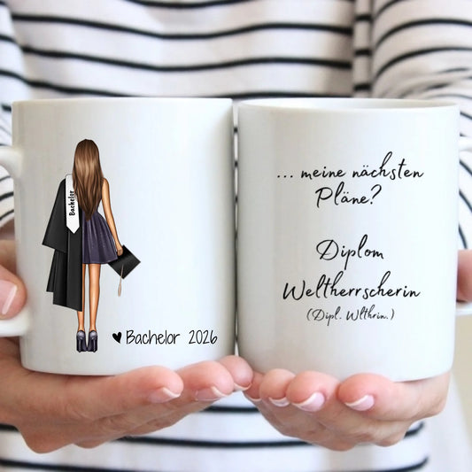 Tasse zum Abschluss Abitur, Bachelor, Master - personalisierbar