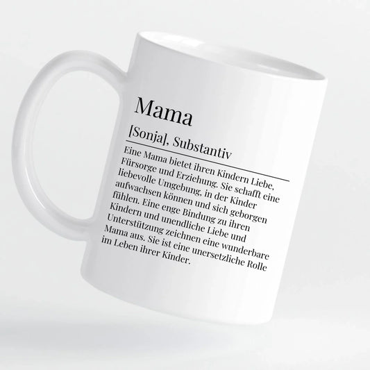 Tasse - Mama Definition mit Bild und Wunschtext - personalisierbar