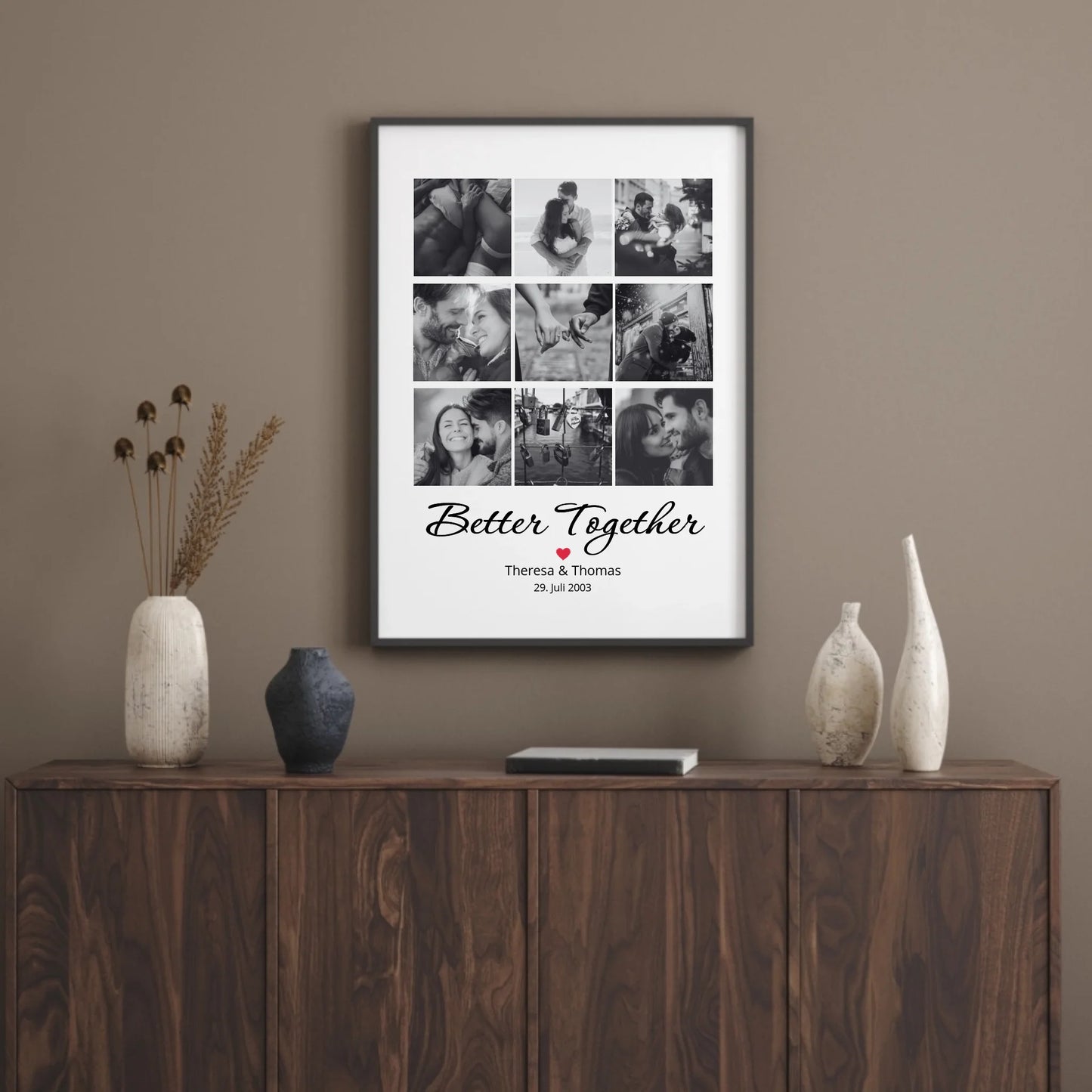 Poster - Better Together Foto Collage - personalisierbar