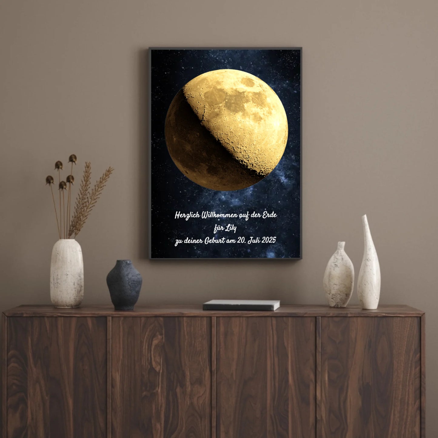 Poster -  Geburtsmond - personalisierbar