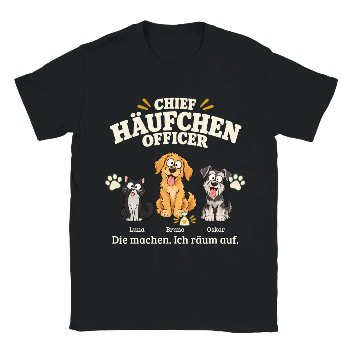 Tierisch guter Alltag – Schwarz – Vorderansicht