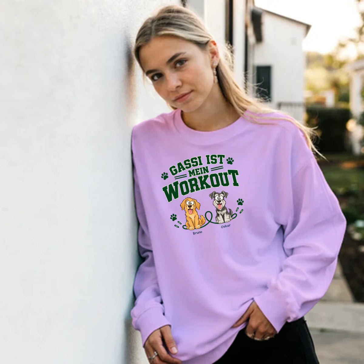 Gassi ist mein Workout – Pullover – light-pink-frau