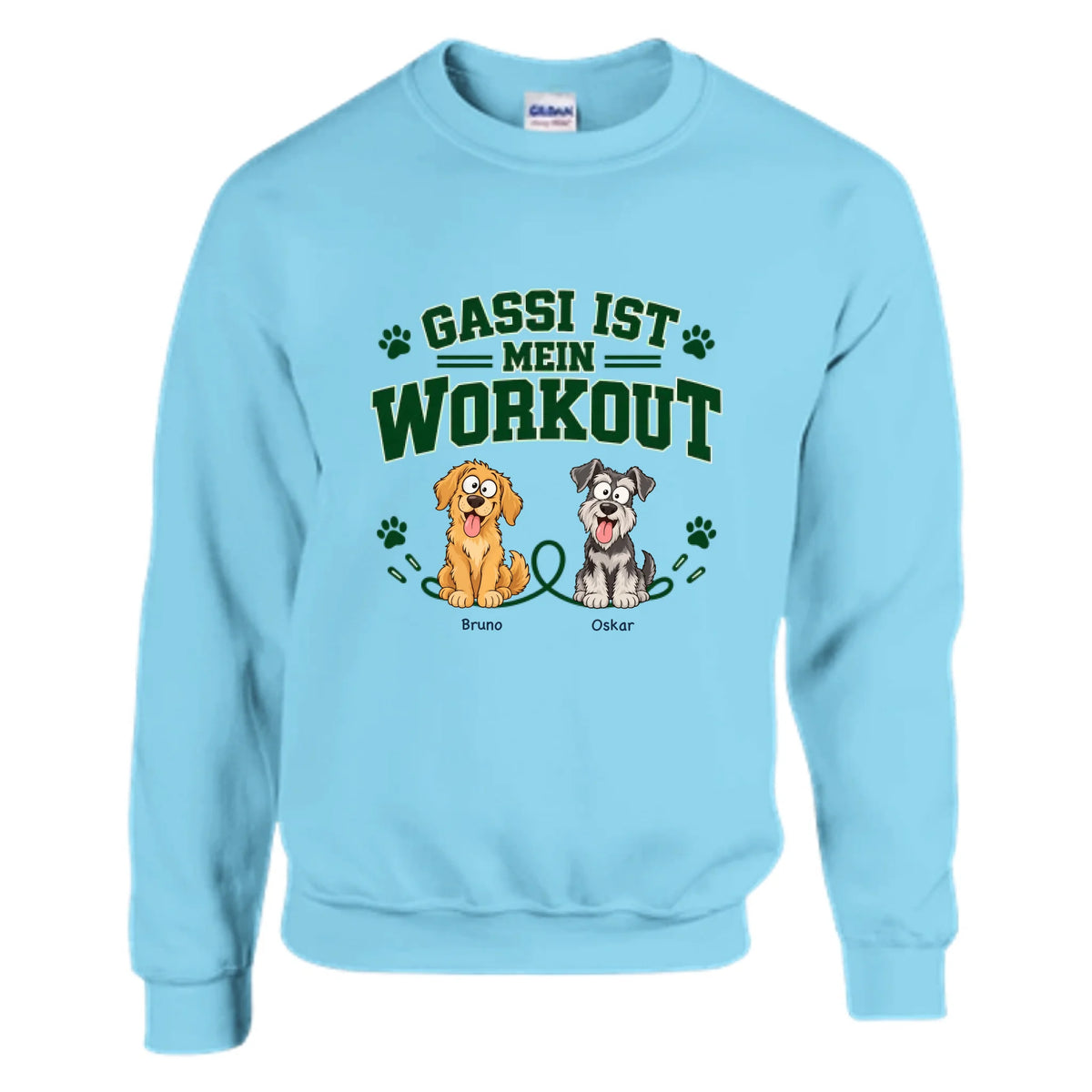 Gassi ist mein Workout – Pullover – light-blue-studio