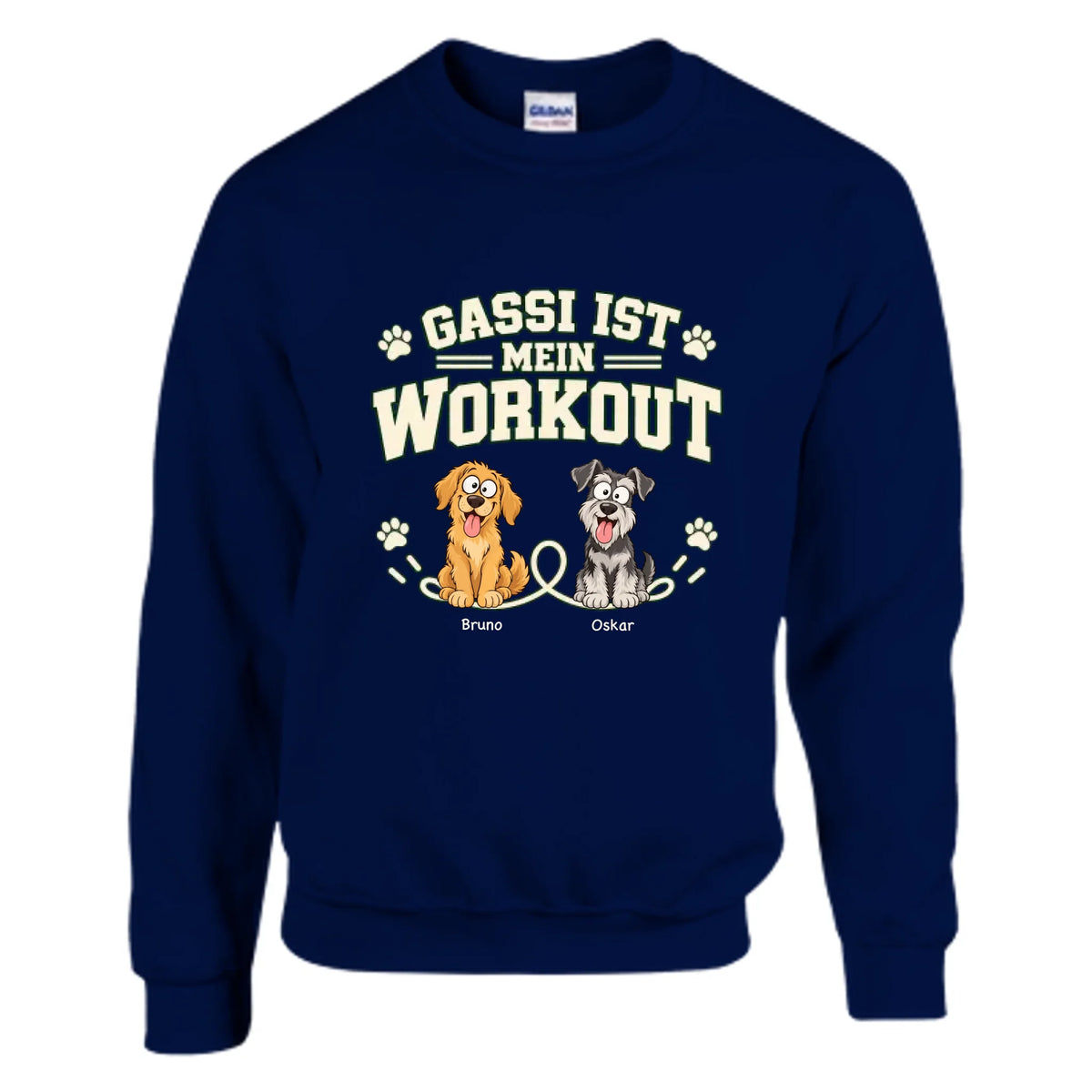 Gassi ist mein Workout – Pullover – navy-studio