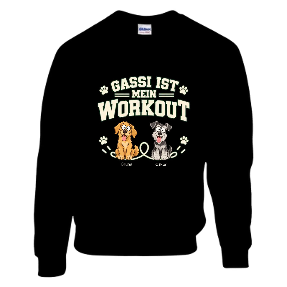 Gassi ist mein Workout – Pullover – black-studio