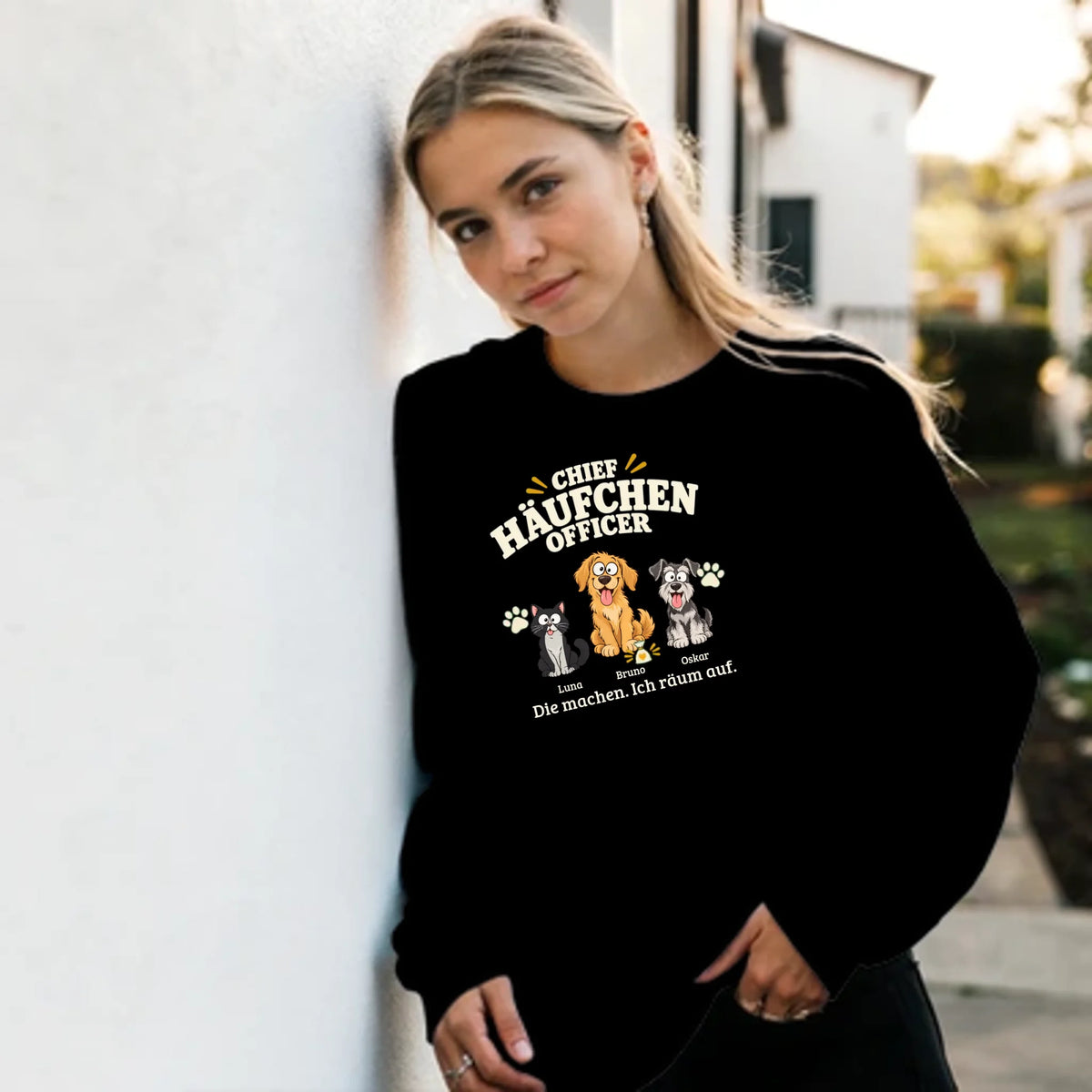 Chief Häufchen Officer – Pullover – black-frau
