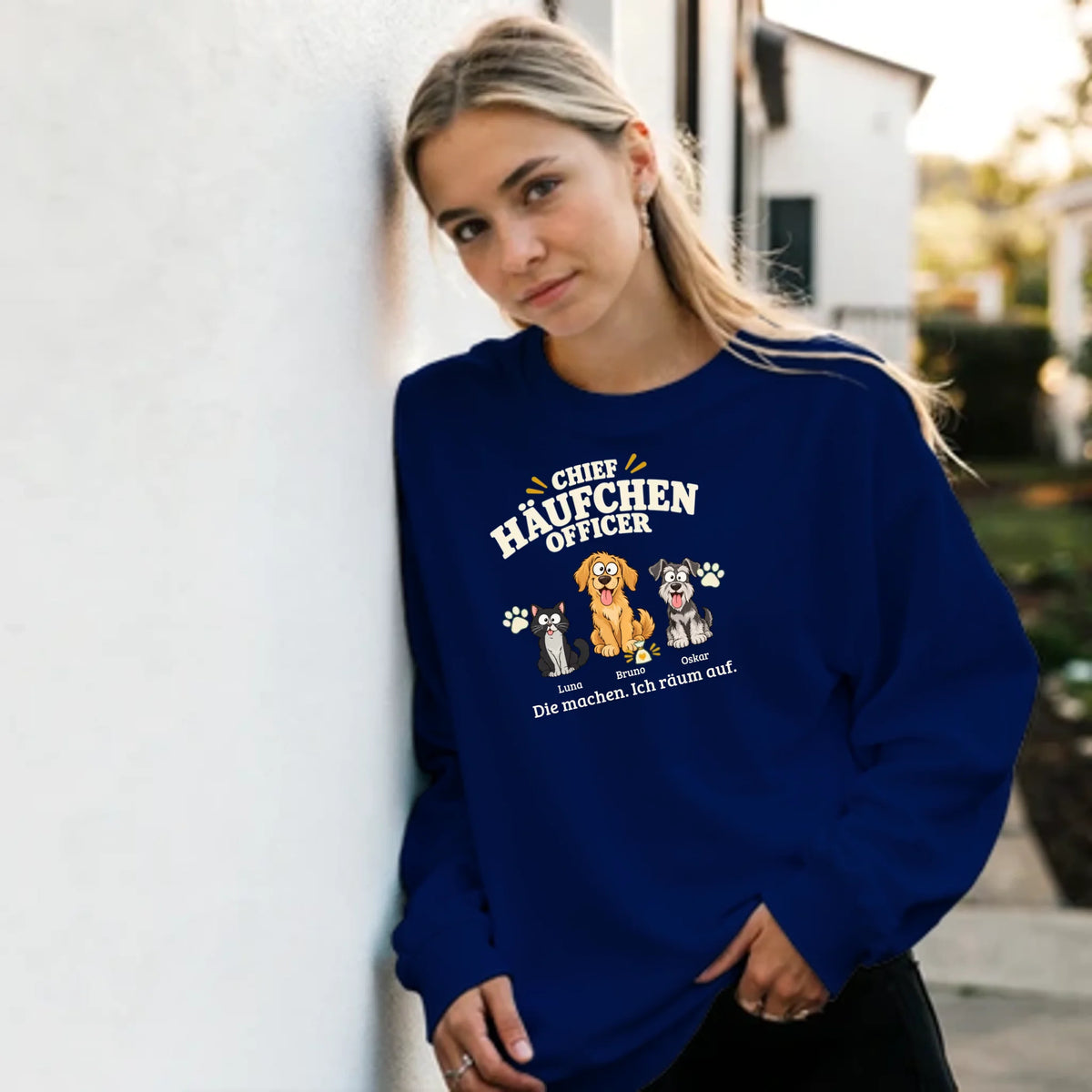 Chief Häufchen Officer – Pullover – navy-frau