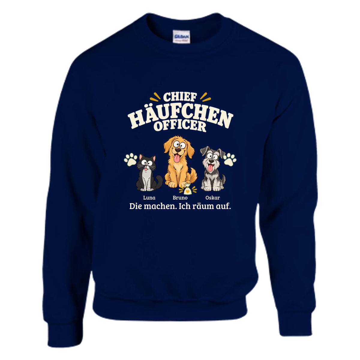Chief Häufchen Officer – Pullover – navy-studio