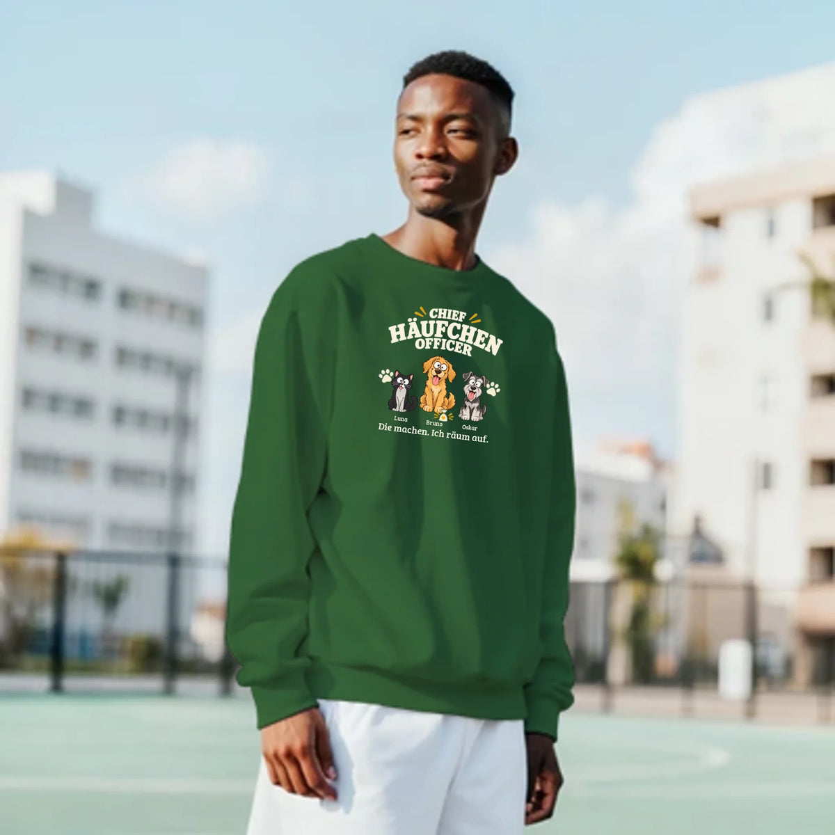 Chief Häufchen Officer – Pullover – military-green-mann