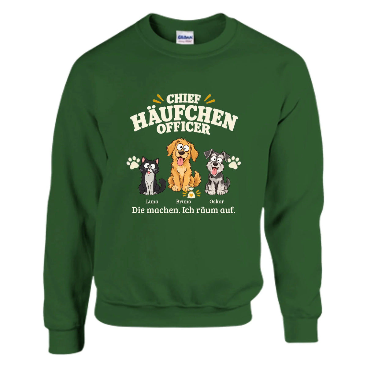 Chief Häufchen Officer – Pullover – military-green-studio