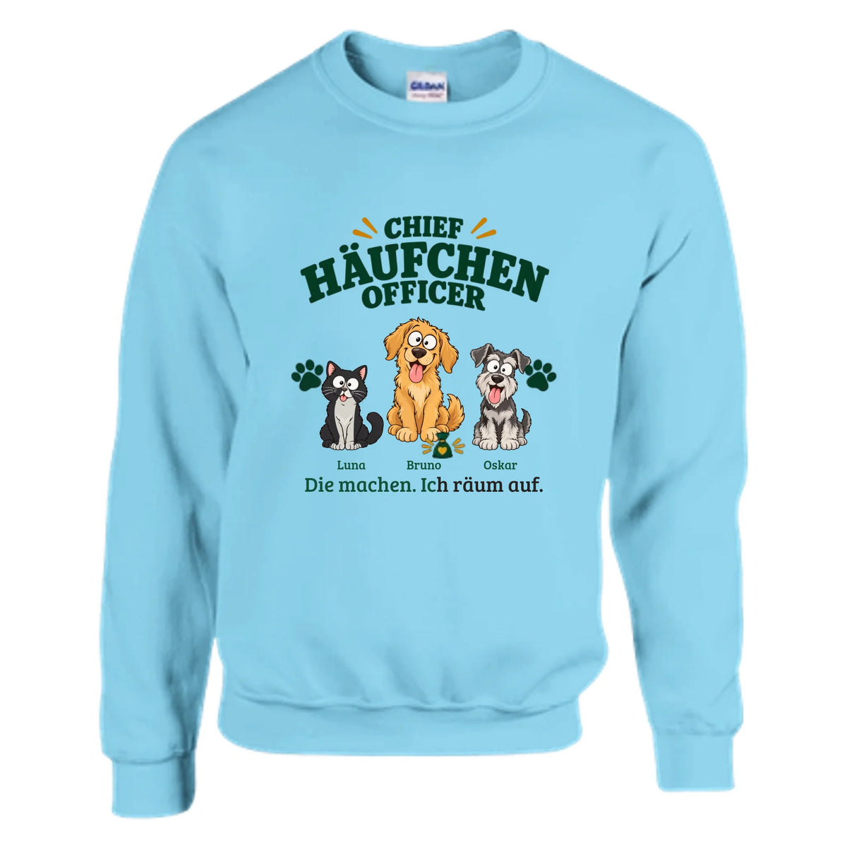 Chief Häufchen Officer – Pullover – light-blue-studio