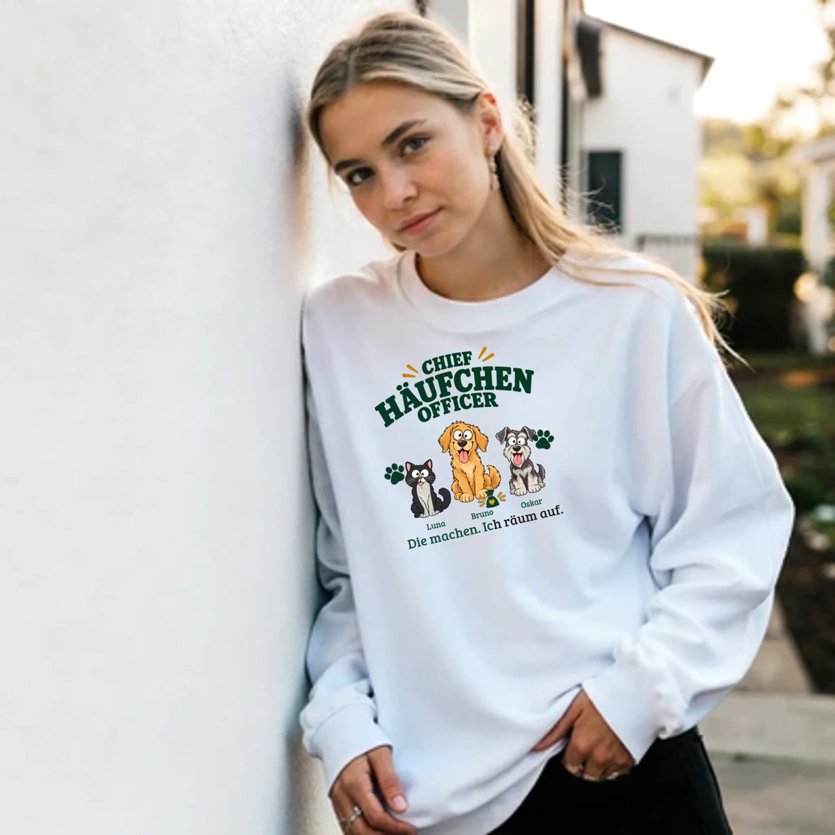 Chief Häufchen Officer – Pullover – white-frau
