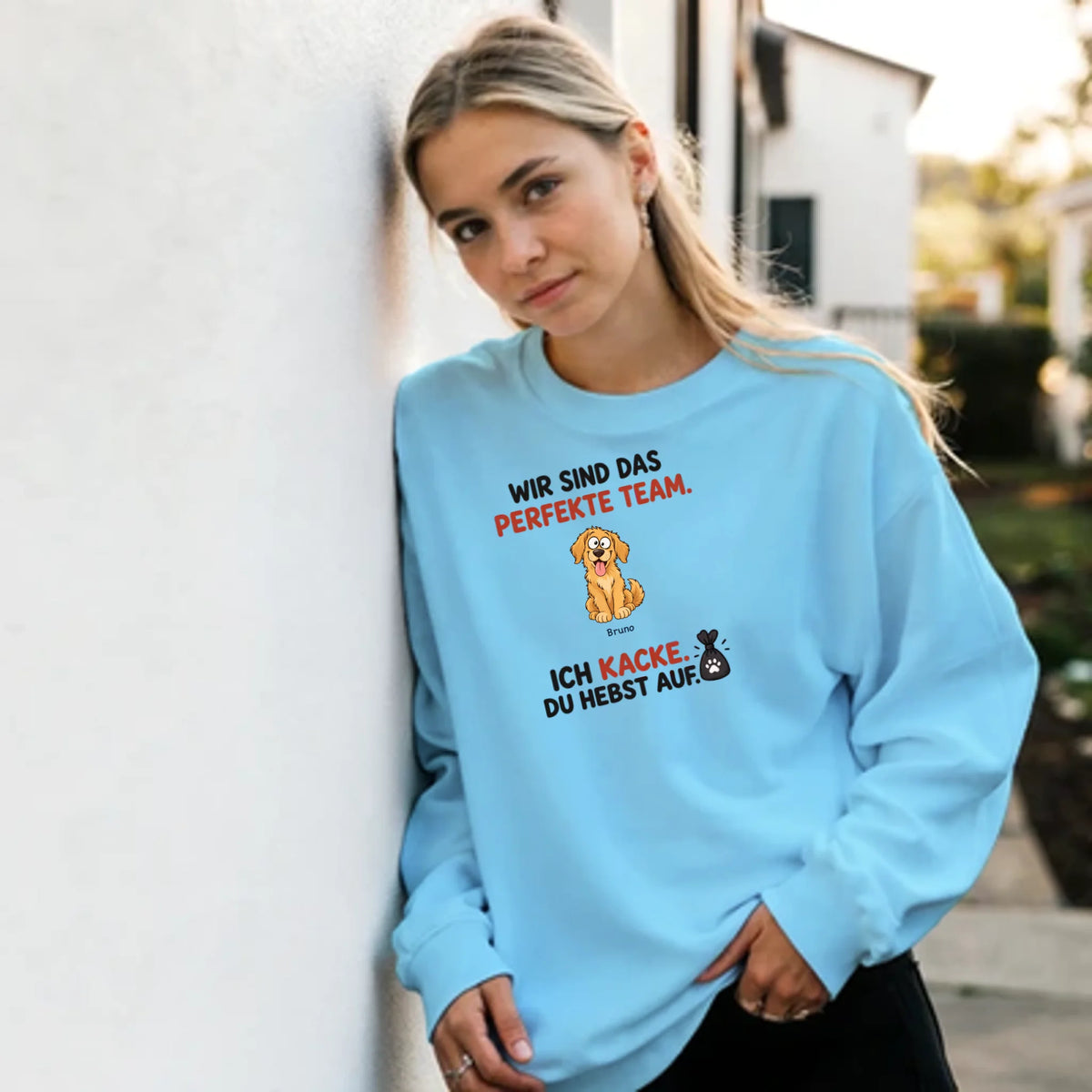 Das perfekte Team – Pullover – light-blue-frau