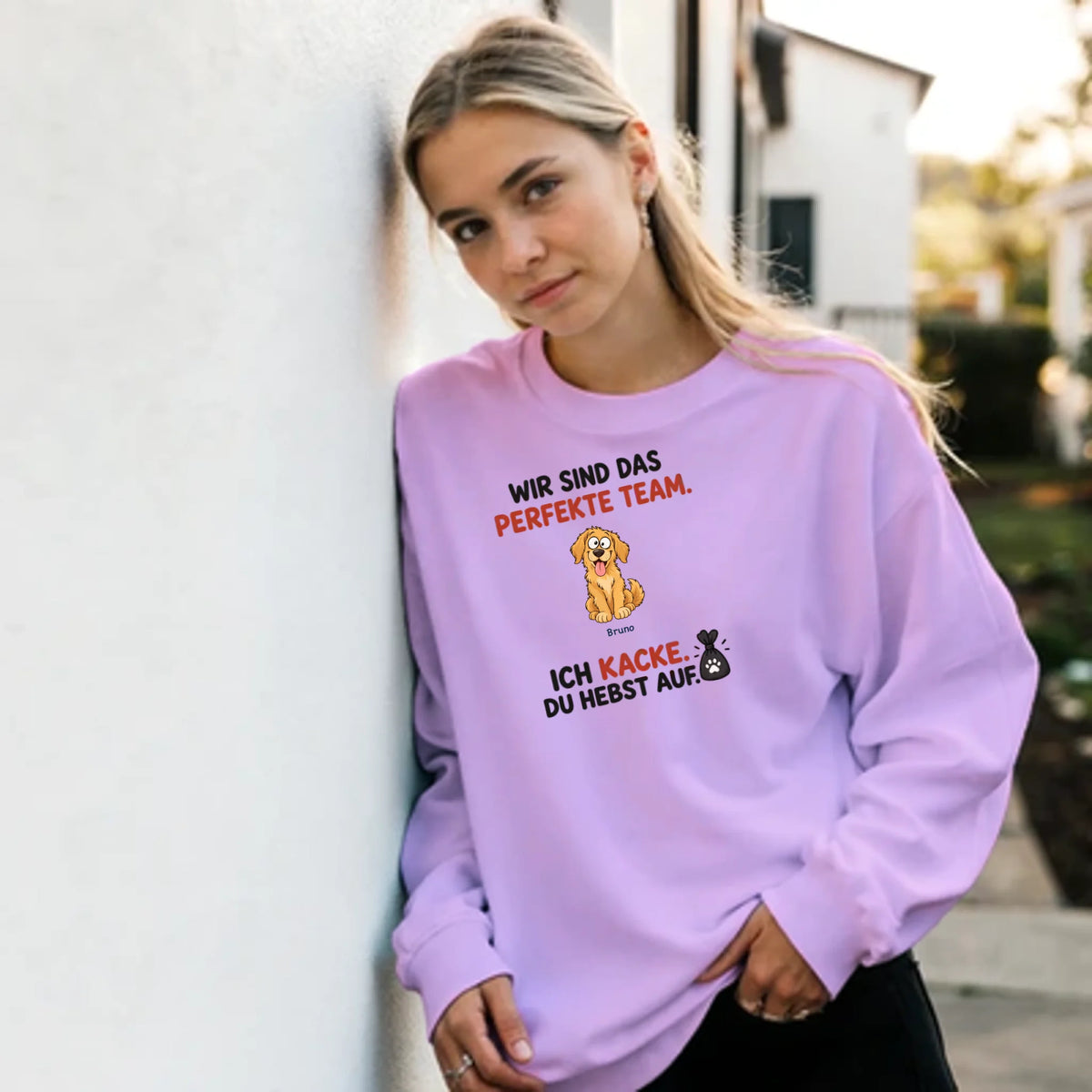 Das perfekte Team – Pullover – light-pink-frau