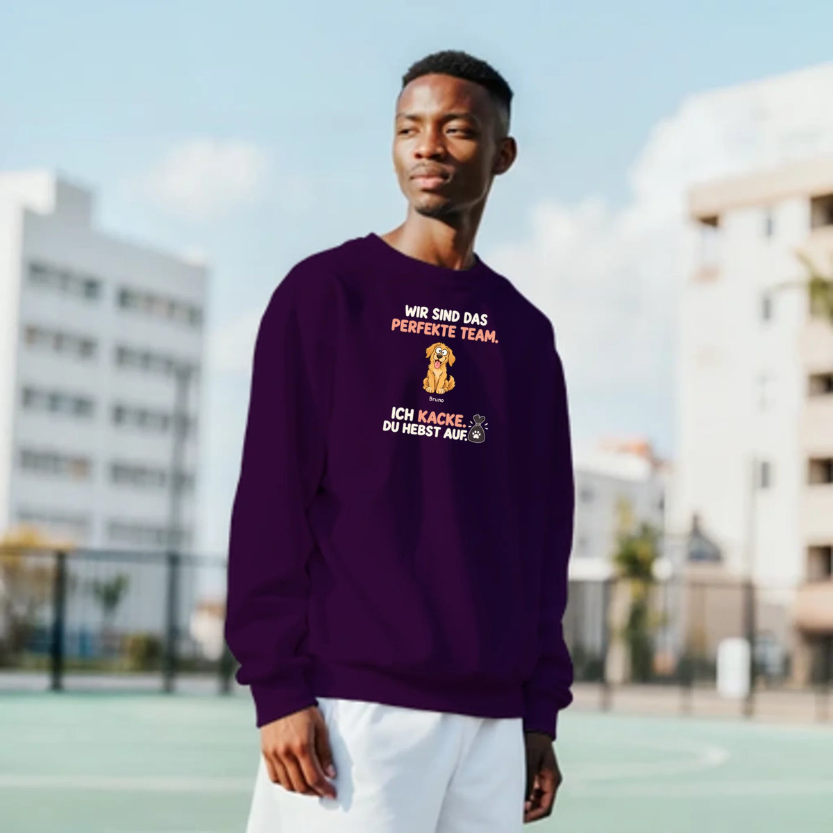 Das perfekte Team – Pullover – maroon-mann