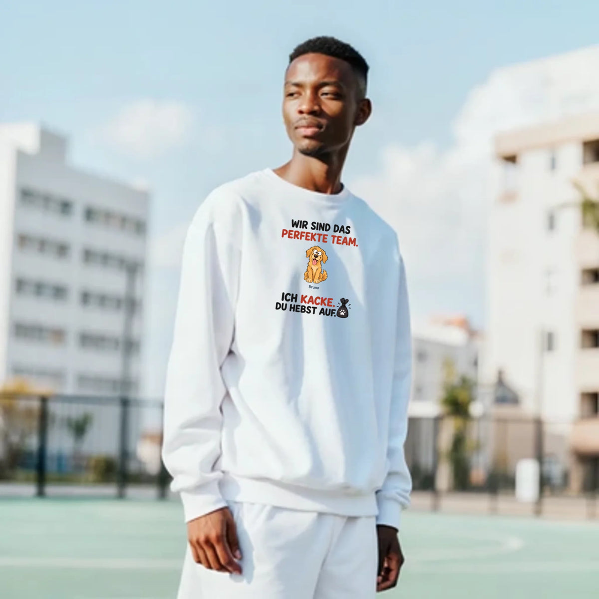 Das perfekte Team – Pullover – white-mann