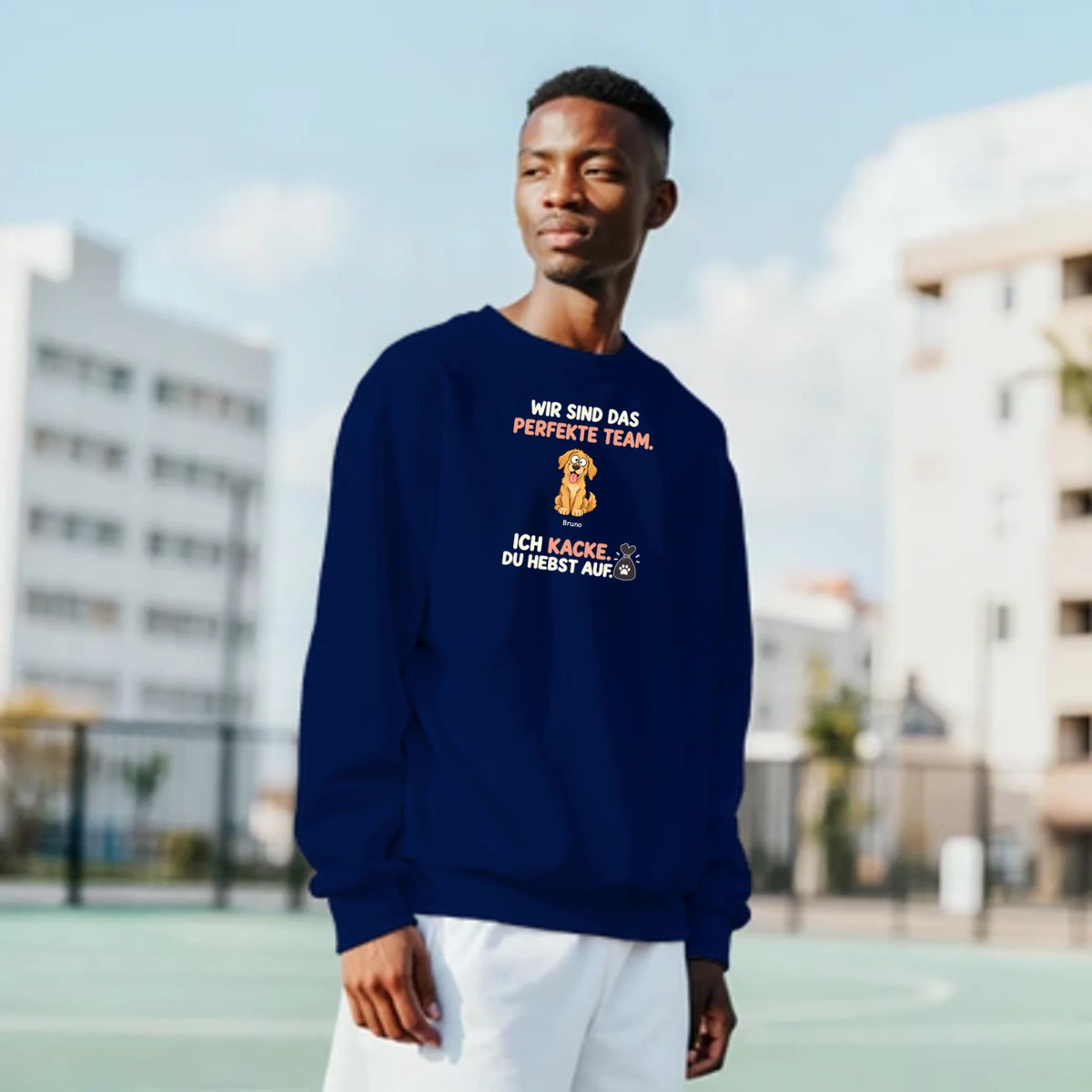Das perfekte Team – Pullover – navy-mann