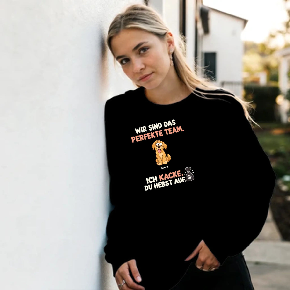 Das perfekte Team – Pullover – black-frau