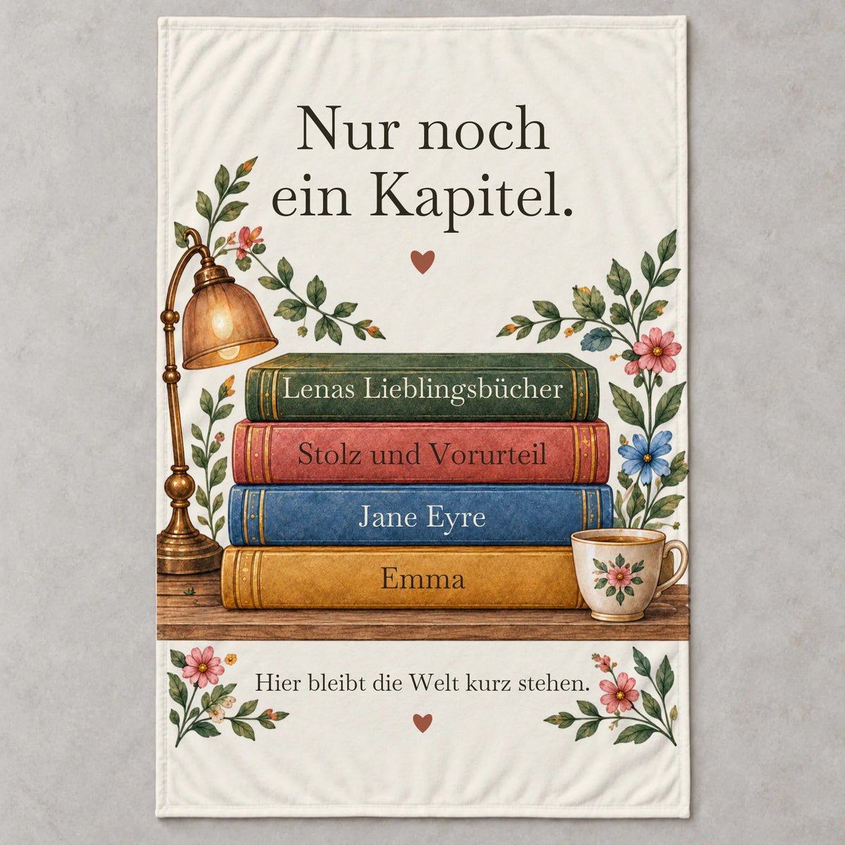 Lesedecke Nur noch ein Kapitel – Fleece Decke – 150 × 100 cm