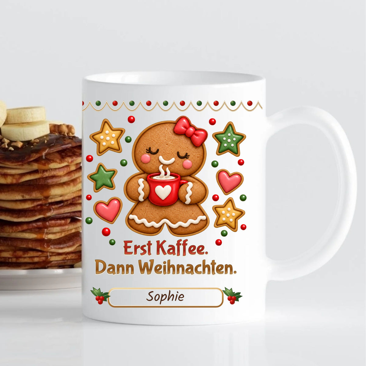 Tasse - Erst Kaffee. Dann Weihnachten. - personalisierbar