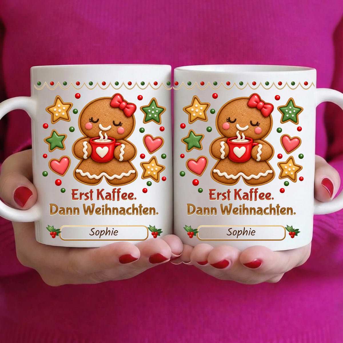 Tasse - Erst Kaffee. Dann Weihnachten. - personalisierbar