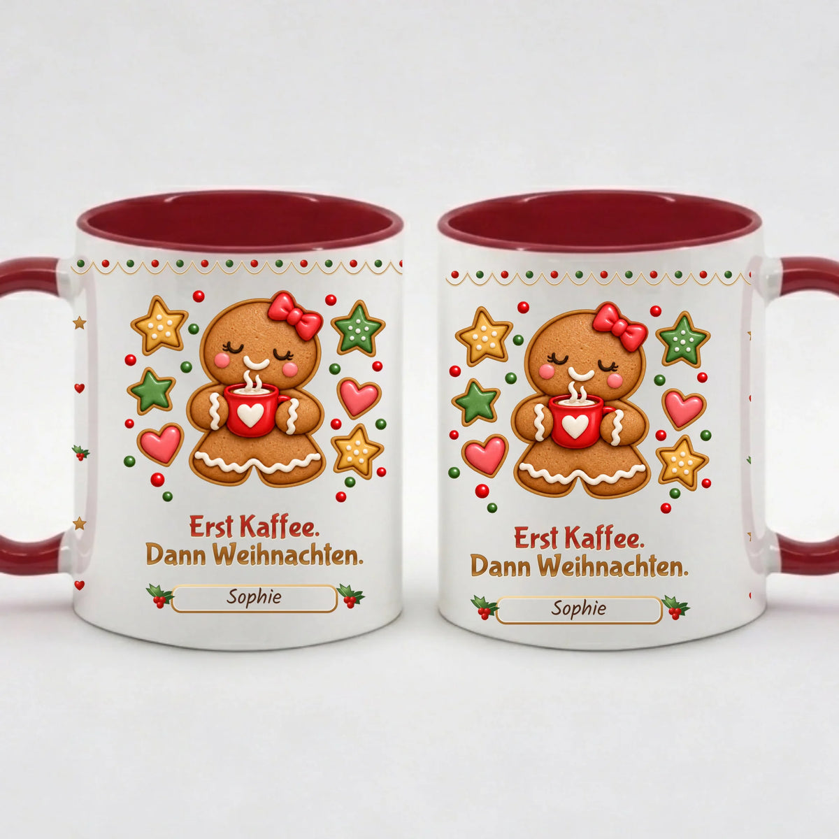 Tasse - Erst Kaffee. Dann Weihnachten. - personalisierbar